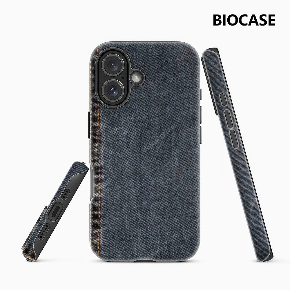 Jeans-Handyhülle für magnetische Handyhüllen für iPhone 17 16 15 14 13 Pro Max Plus – Robuste Einzel- und Doppelschicht-Hülle
