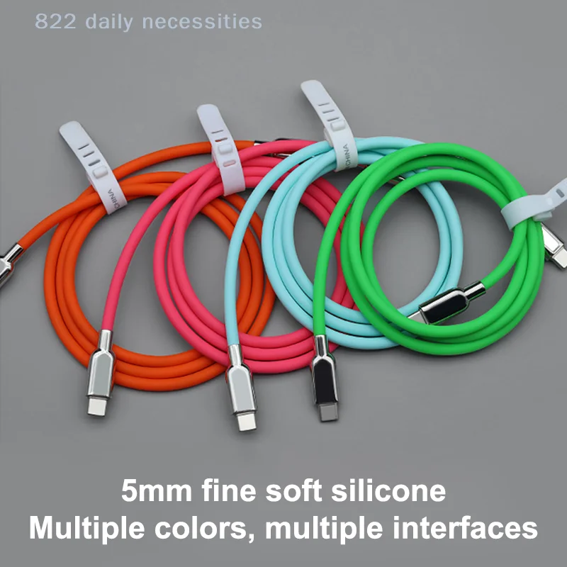 convenient240W PD3.1 Liquid Silicone USB C Type-C Fast Charging Cable 15 16 17 S23 S24 S25 Liquid silicone data cable