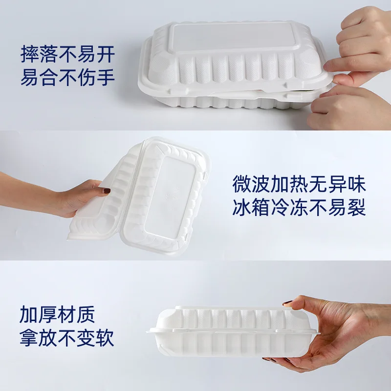 Customized. Disposable Lunch Box 9x6 Inch American Hamburger Box Square Take-out Box Plastic to-Go Box Pp Fast Food Box Wholesal