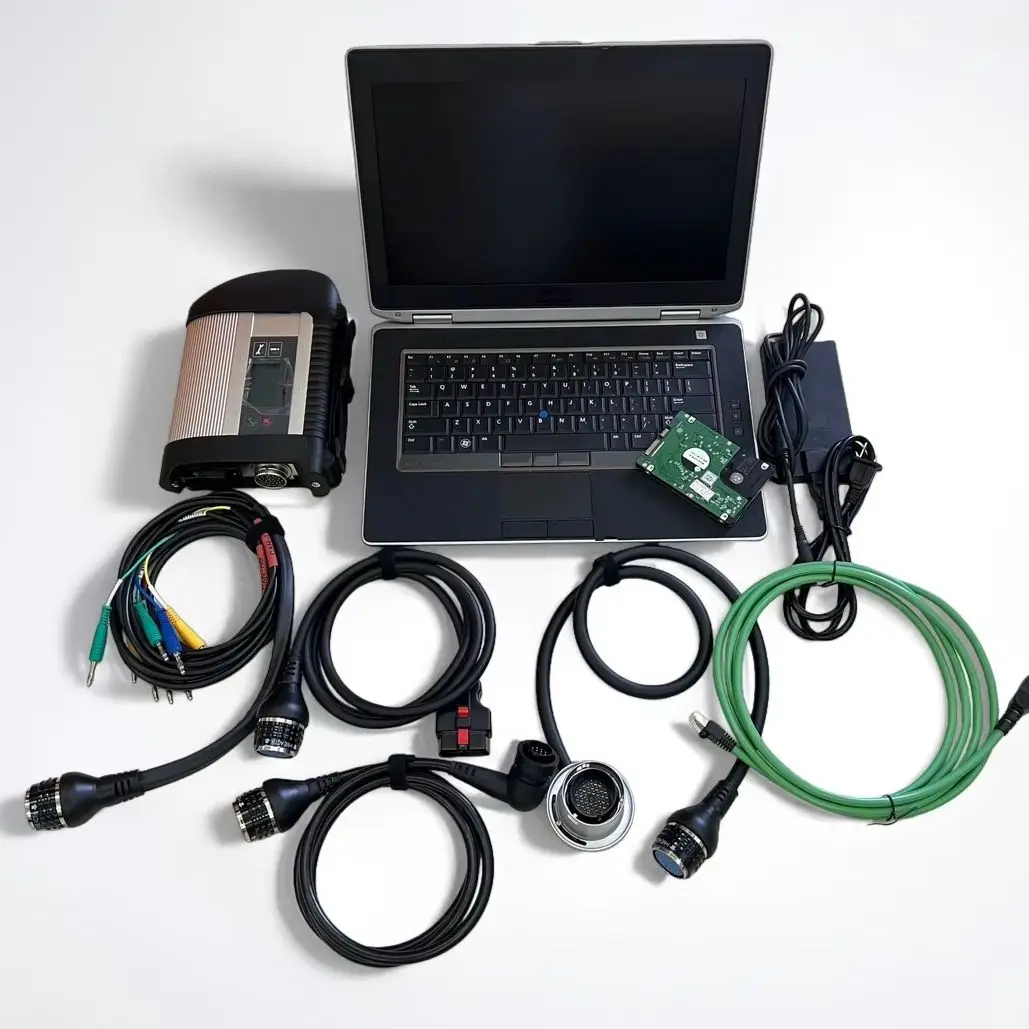 Auto Repair Diagnostic Tool MB Star C4 SD Connect Laptop E6420 I5 8G 500GB HDD with Software HHT/X/DAS/EPC/Vediamo for Mercedes