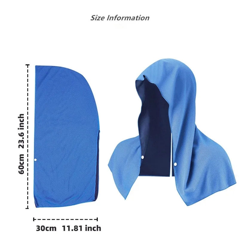 Quick-Dry U-Shaped Headscarf Outdoor Sport Sun Protection Cool Feeling Towel for Gym Beach Camping