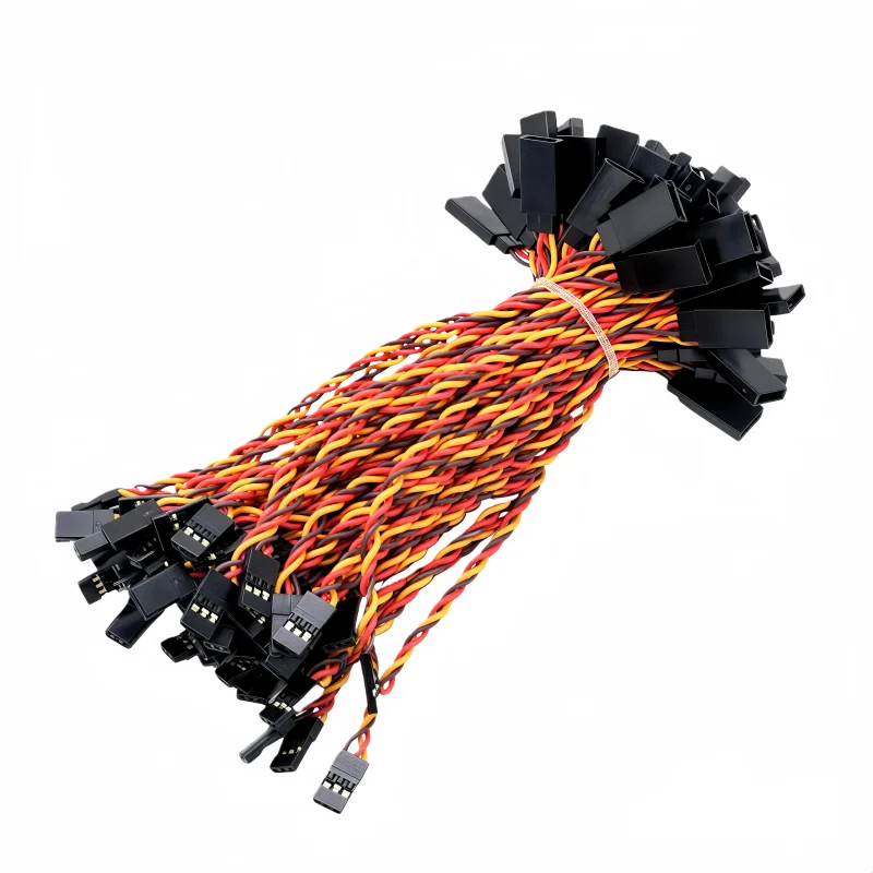 10pc/lot 10/15/20/30/50/100cm Anti-interference Servo Extension Cable 30 Core for Futaba JR Servo for RC Helicopter Car Part Toy