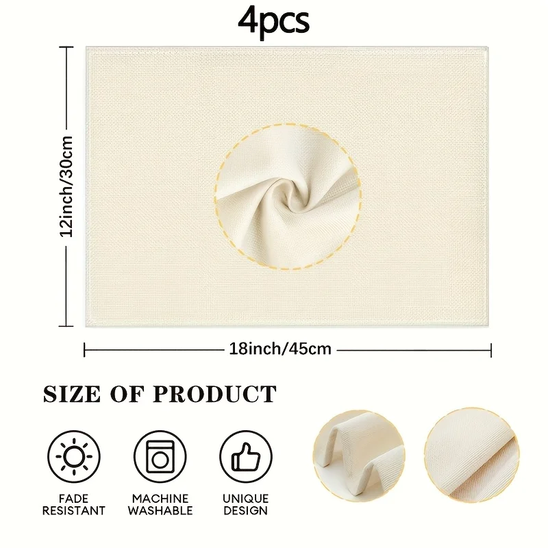 4 قطع من مفارش تركيا لعيد الشكر، مفارش ألوان مائية على طراز المزرعة على شكل يقطين الخريف لحفلات عيد الشكر