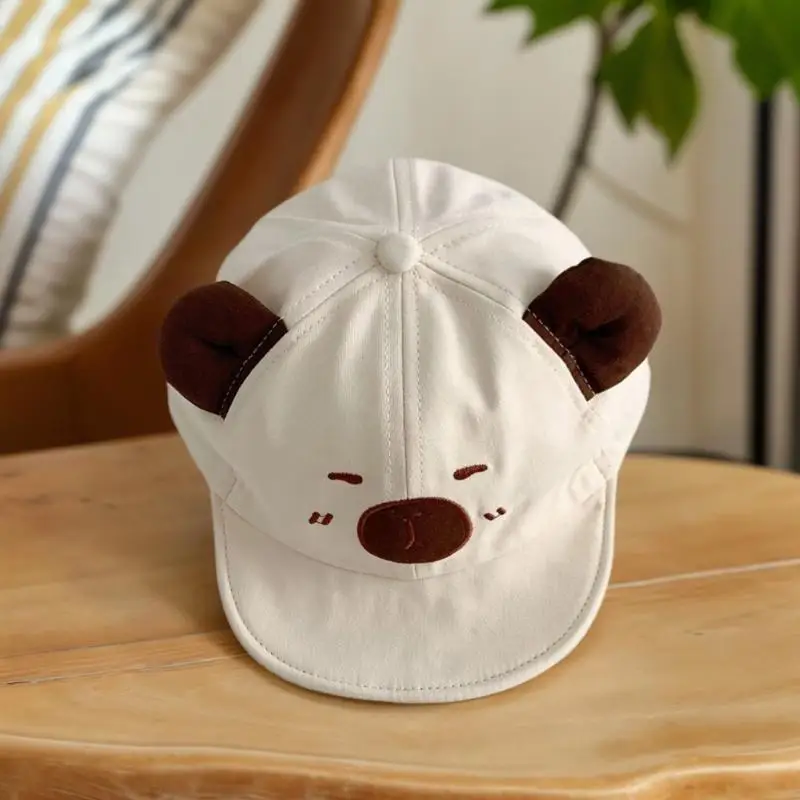 كارتون كابيبارا طفل بطة اللسان قبعة بنين بنات ظلة قبعة القطن الأطفال قبعات البيسبول حافة قصيرة