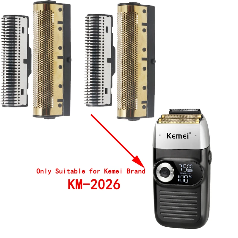 Replacement Blade Set For Kemei KM-2026 Hair Clipper Blade Barber Cutter Head For Electric Hair Trimmer Cutting