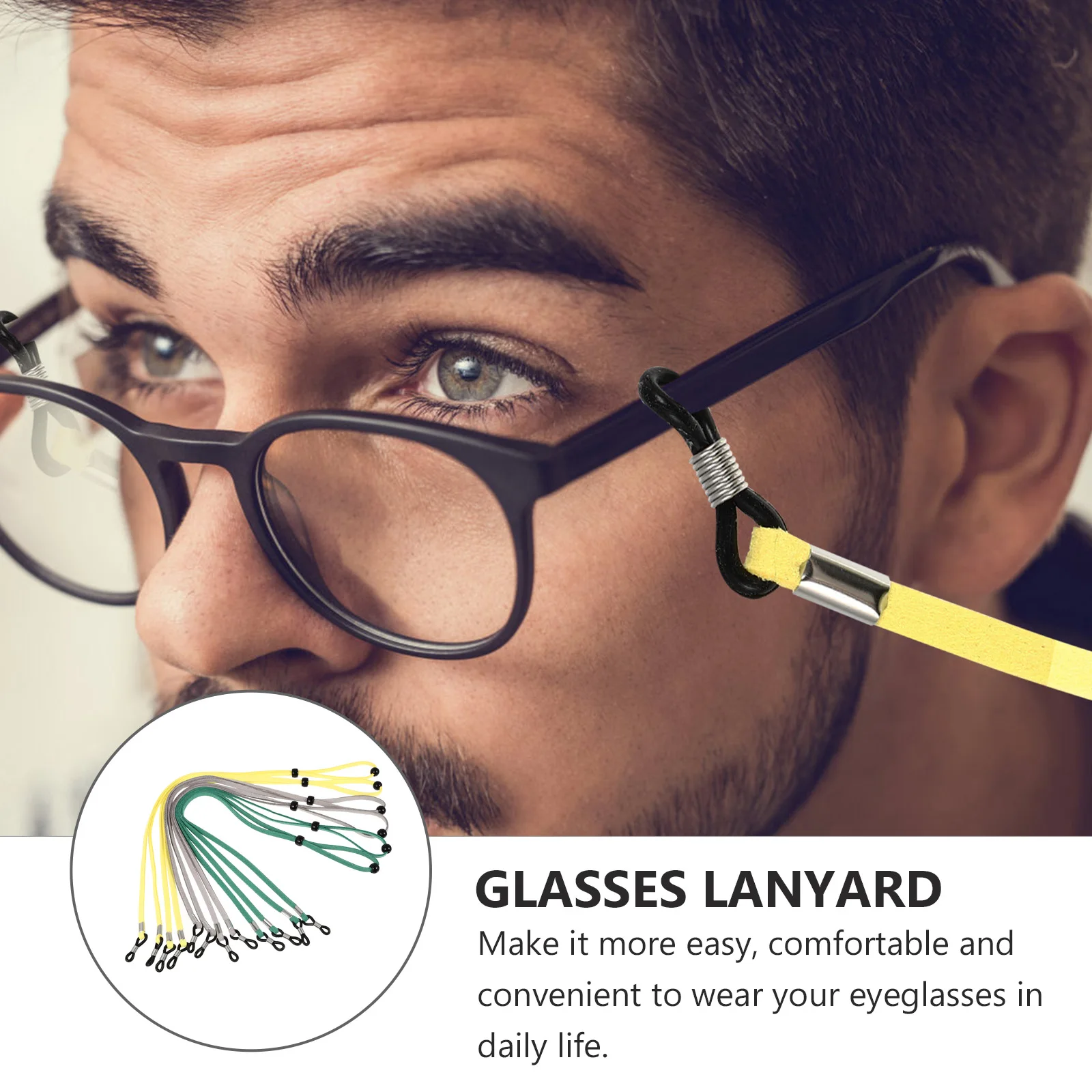 

6pcs Glasses Lanyard Eyeglass Chains Sport Holder Adjustable Strap for Spectacles Lightweight Fashionable Daily Use