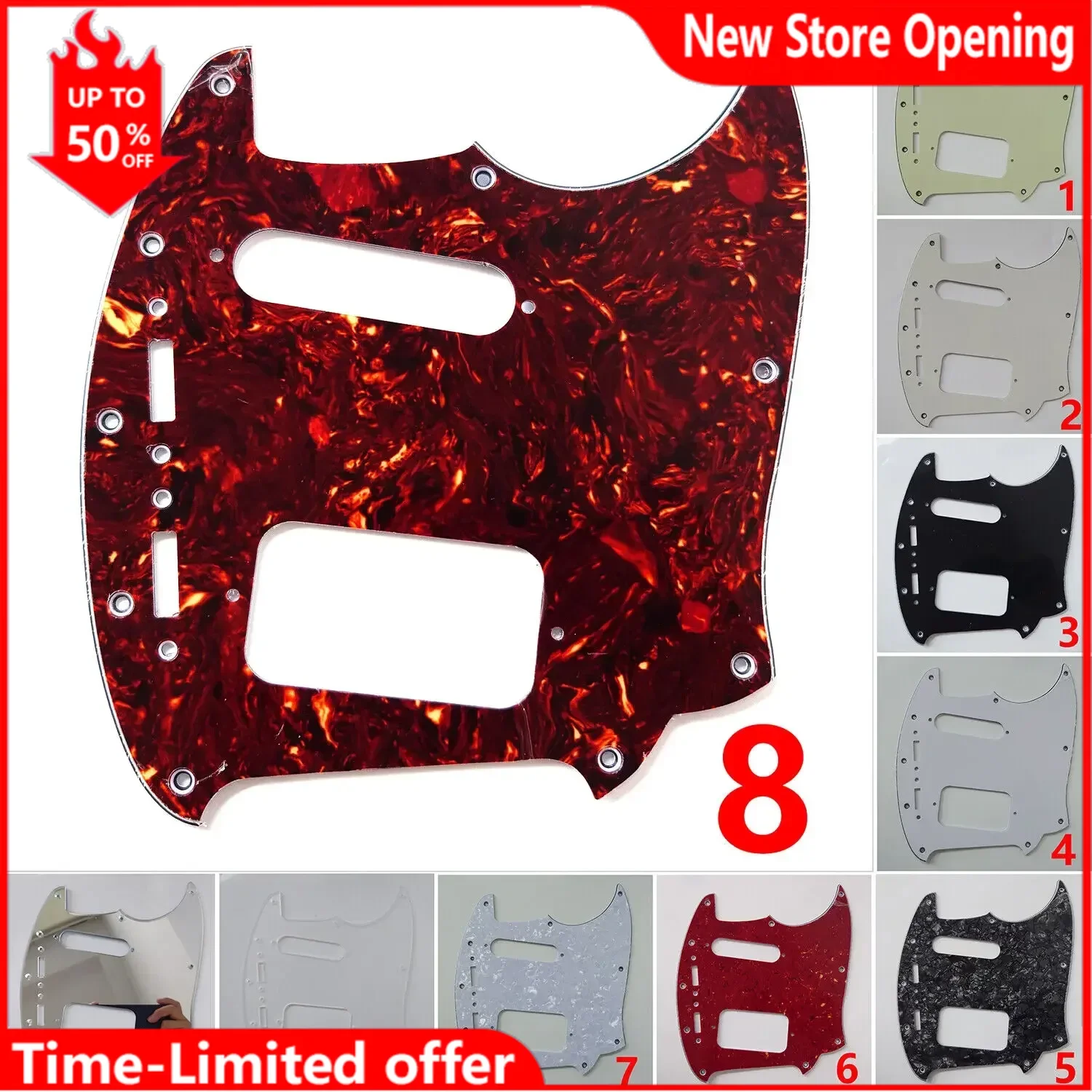 Guitar Pickguard for Kurt Cobain Mustang Guitar Pickguard, No Control Hole, Classic Series Guitar Accessoires