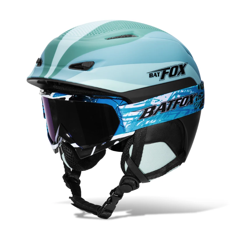 

BATFOX Adjustable 55-61cm Ski Helmet With Goggle Mount Anti-impact Adult Unisex Snow Skiing Safety Helmet Ski