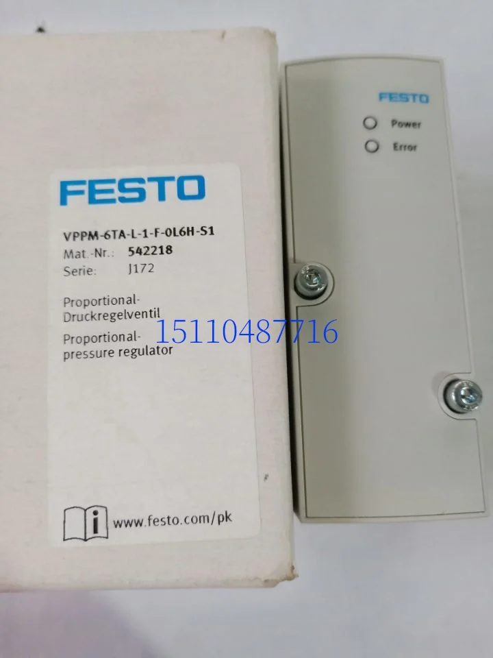 

FESTO Festo Proportional Valve VPPM-6TA-L-1-F-0L6H-S1 542218 Genuine Spot.