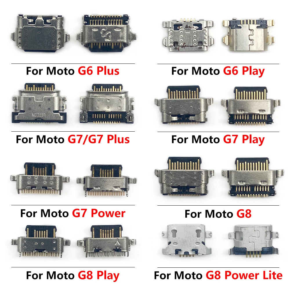 10Pcs,New USB Charging Port Connector Charge Jack Socket Plug tail plug For Moto One G3 G4 G5 G5S G6 Play G7 Plus G8 Power Lite