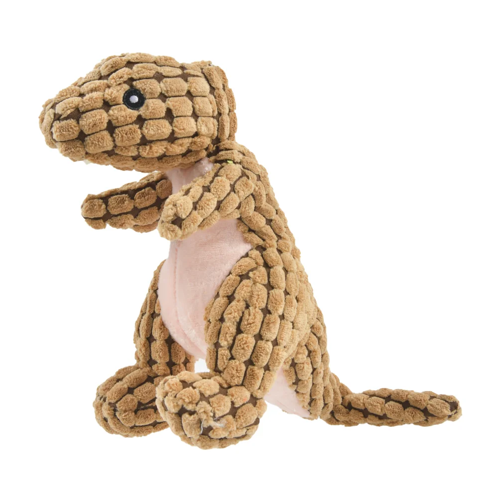 Gatti e cani Giocattoli di dinosauro di peluche per animali domestici Giocattoli interattivi da masticare per cani Peluche Ripieno Forniture per