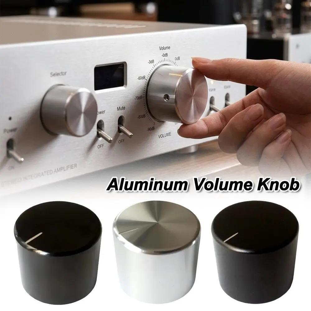 1Pcs 30x25mm Aluminum Volume Knob Aluminum Alloy CNC Machined Amplifier Volume Control Knob Anodized Surface 6mm Shaft Hole