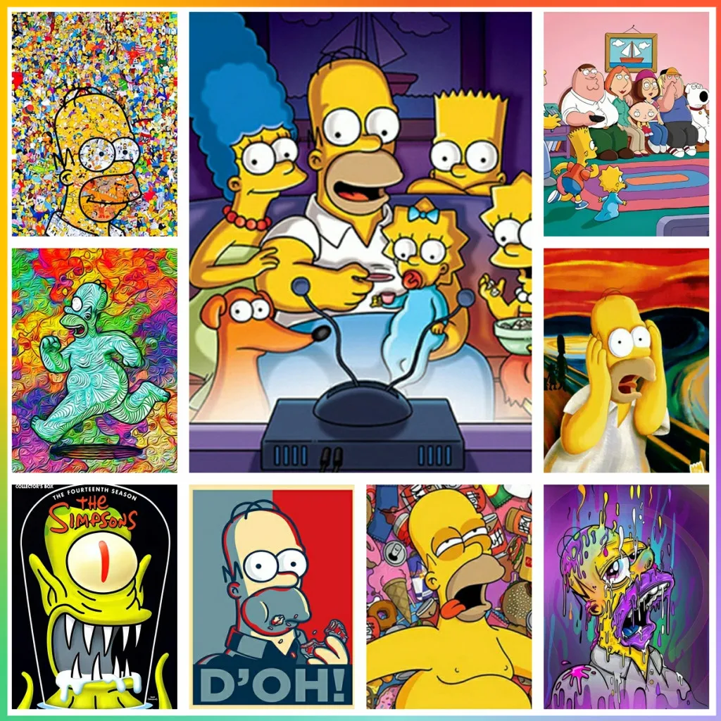 

Simpsoning Classic Anime Diamond Painting Cross Stitch Artificial Offers Mosaic Embroidery Home Decor 5D DIY Art New123456789123