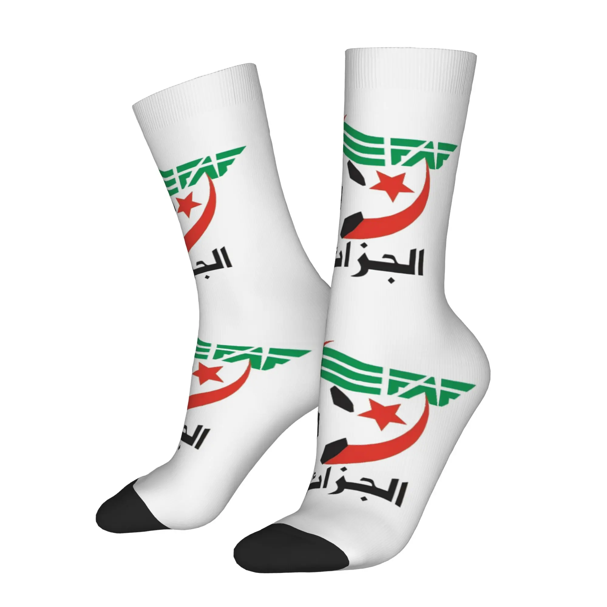 Happy Funny Algeria Vintage Harajuku  Hip Hop Novelty Seamless Sock Match Day Essentials
