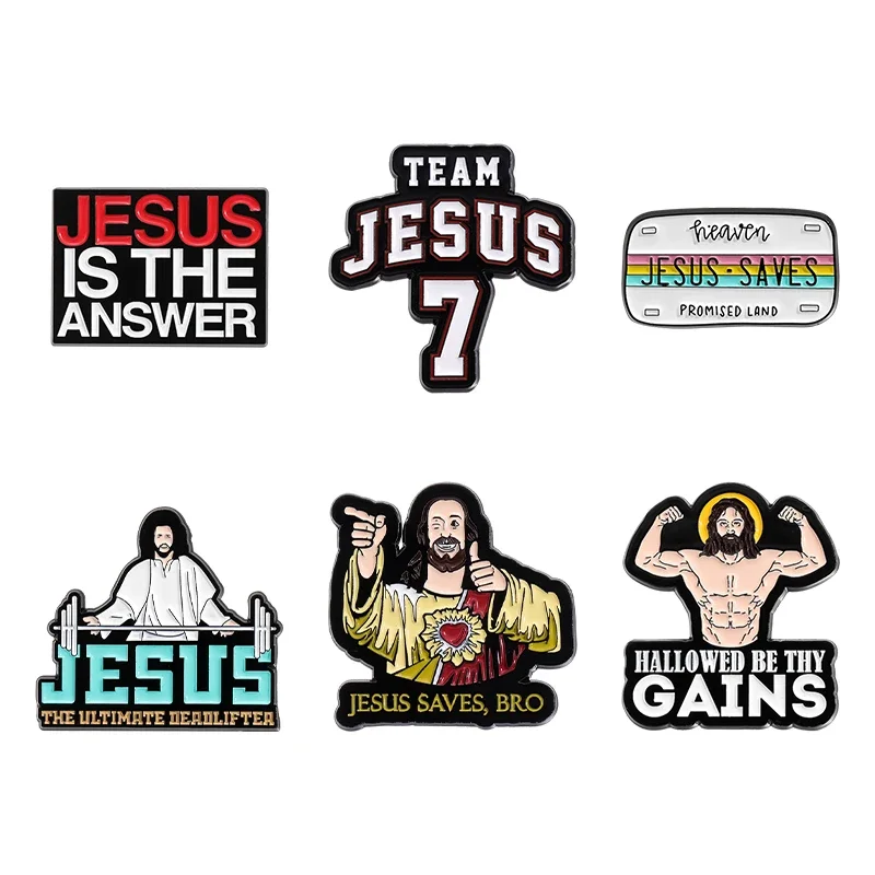 Jesus Is The Answer Enamel Pins Custom Jesus Collection Brooch Backpack Lapel Badge Metal Accessories Gift for Believer Friends