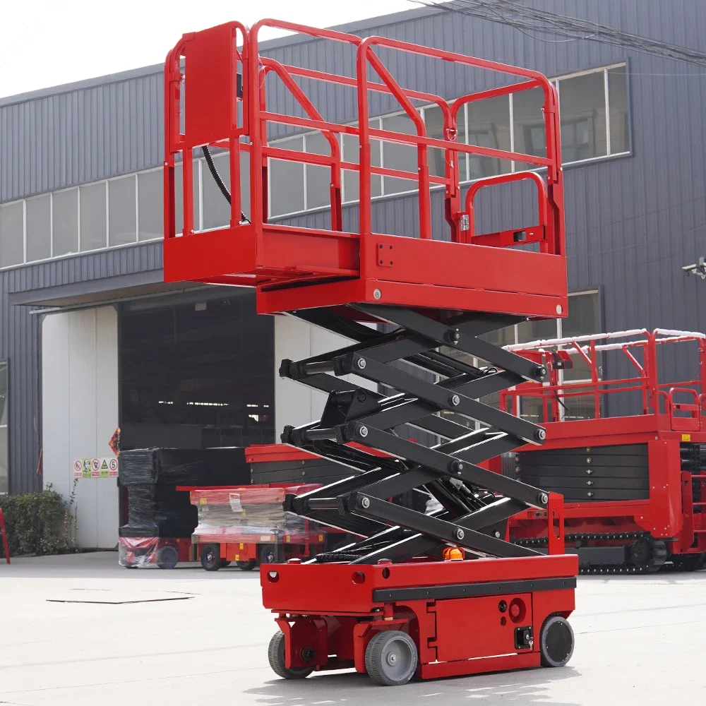 Crawler Mobile Scissor Lift 4m 6m 8m 10m 12m 14m 15m 16m 18m 20m 22m 24m 30m Electric All Terrain Scissor Lift Platform