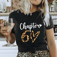 Fabulous 60th Birthday Squad T Shirt for Women Chapter 60th Birthday Party Crew Tees Leopard Graphic Print Short Sleeve Tops