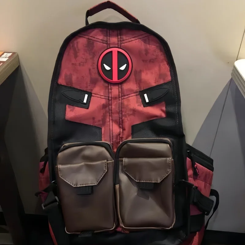 

Новая школьная сумка Marvel в стиле аниме «Дэдпул», индивидуальный герой, периферийные устройства, креативный модный рюкзак, дорожные сумки для отдыха, подарки на день рождения