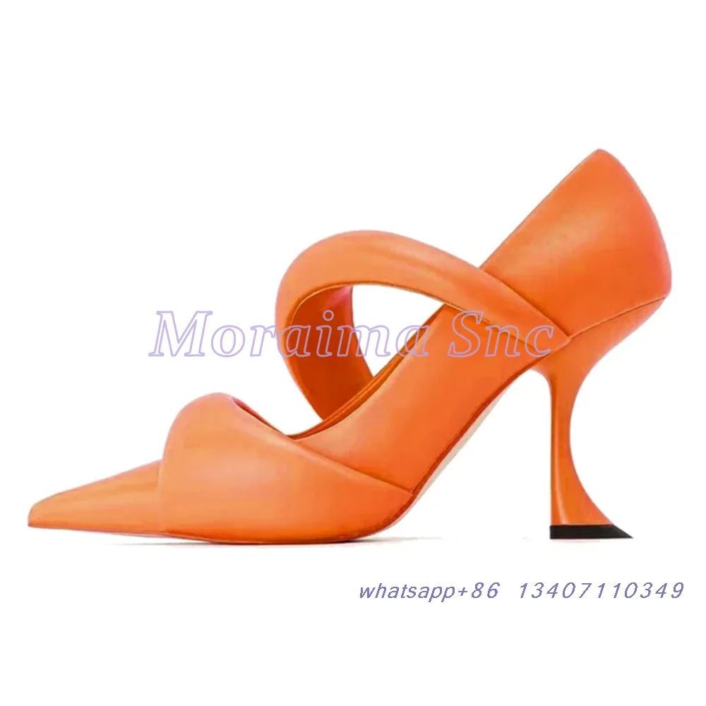 2026 جديد أشار تو مضخات الضحلة الانزلاق على كاندي الألوان رقيق رقيقة عالية الكعب مثير موضة الصنادل النسائية أحذية الصيف الصلبة #5