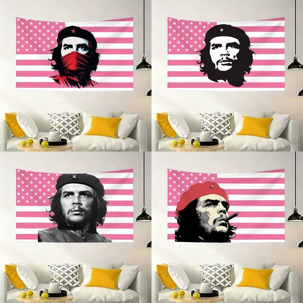 

Che Guevara Cuba Portrait Flag Outdoor Decorations for Bedrooms Home Decor Items Decoration Banners