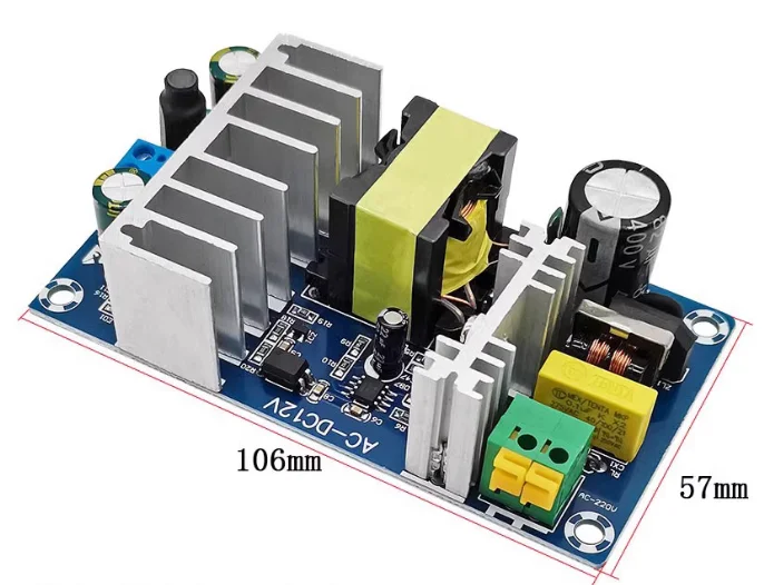โมดูลจ่ายไฟสวิตชิ่ง DC12V, อะแดปเตอร์จ่ายไฟกำลังสูง 100W, เมนบอร์ดแปลงไฟจาก AC 85~265V เป็น DC 12V, ความจุ 8A