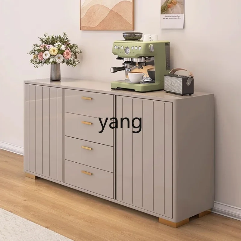 

Lmm light luxury steel dining side cabinet household living room large-capacity storage cabinet cabinet integrated