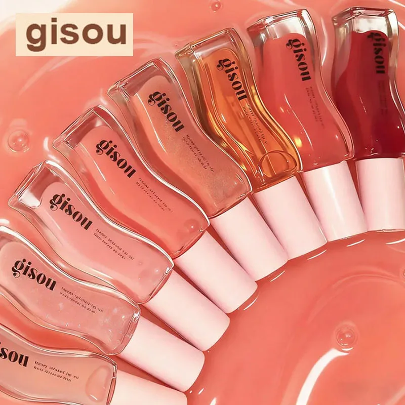 Baume à lèvres hydratant Gisou Glazed Plum, Huile à lèvres, Soin des lèvres, Effet repulpant, Exfoliant, Gloss repulpant