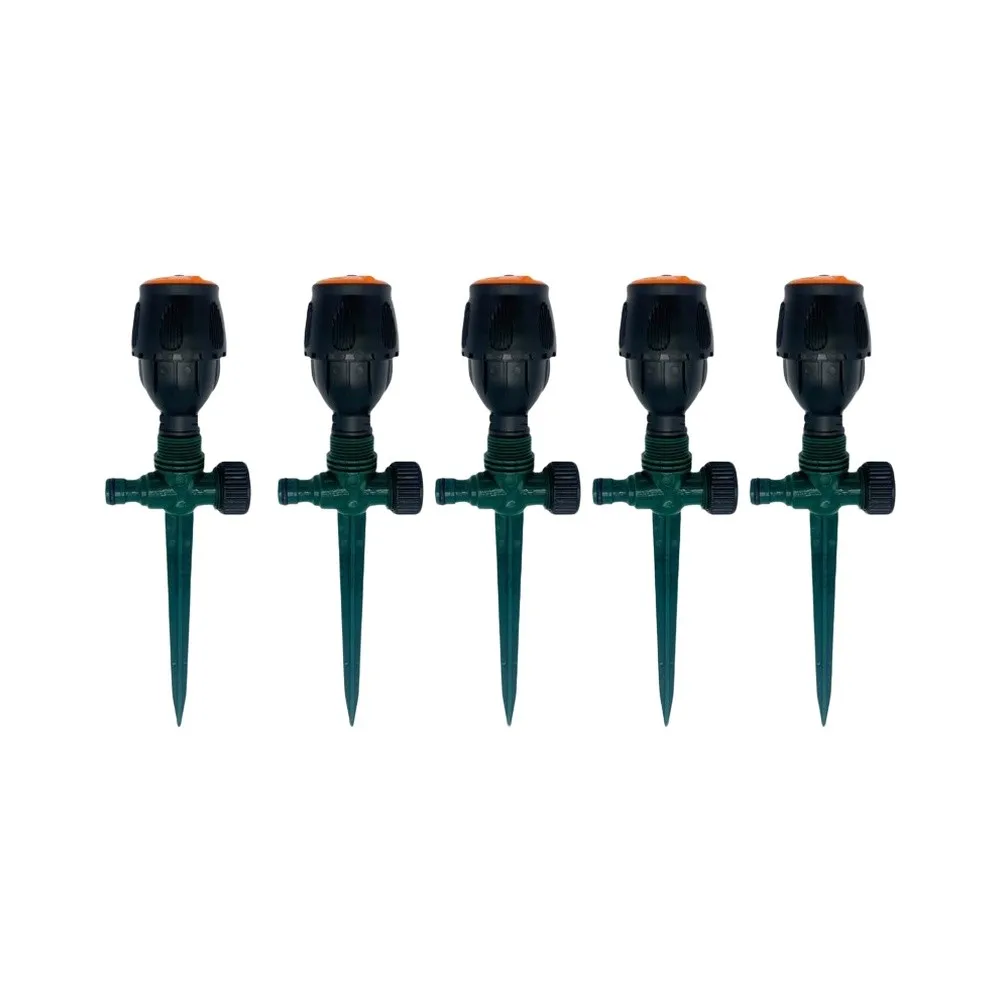Rotating Spike Sprinkler Head For Outdoor Garden Lawn Irrigation Adjustable Water Flow Sprayer Farm Landscape Watering Kit
