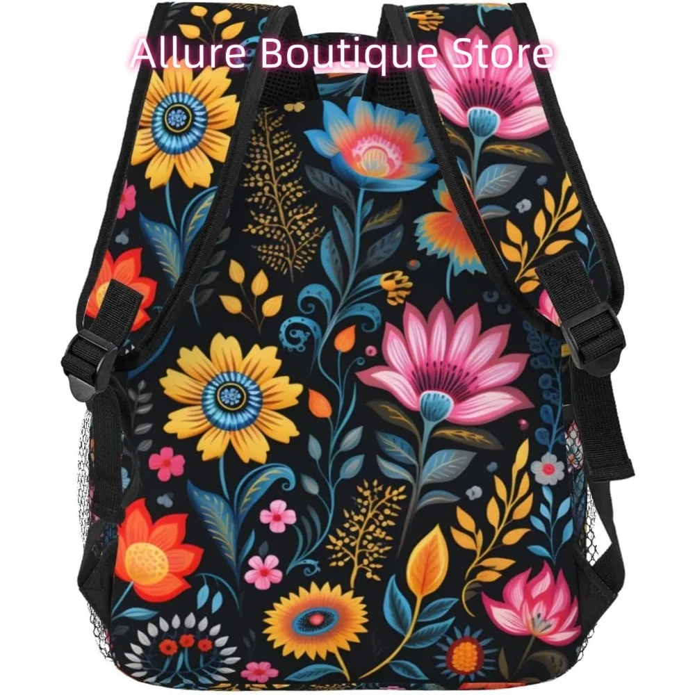 laptop bag back to school Classic Cute Flowers Lightweight Laptop Backpack Lightweight Multipurpose Travel Casual Daypack Unisex - view 4