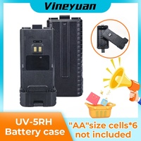 NEW 6AA Extended Durable UV-5RH Battery Case for Baofeng UV-5RH,UV-5RH Pro,UV-5G,UV-5RM,UV-5RM Plus,BF-K5 Plus Two Way Radios