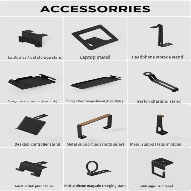 GWMSAC Modular Riser Accessories Laptop Phone Tablet Stand Smartwatch Headphone Holder MultiDevice Storage Box Desktop Organizer