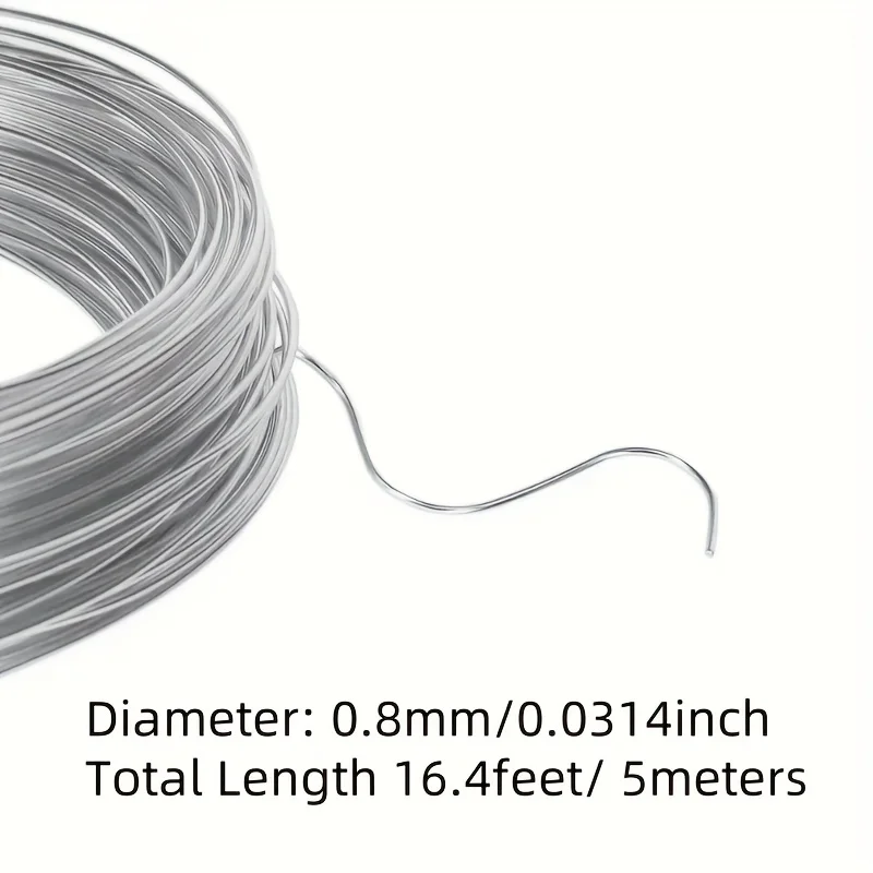 1 Roll Diameter 0.8mm Flexible Anodized Aluminum Craft Wire Heavy Duty Bendable DIY Wire for Dolls Models Bonsai Trees Crafts image 5