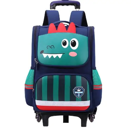 Imagem -03 - Mochila Kids Trolley com Rodas Bolsa de Rolamento Escolar Primário para Meninos e Meninas Bolsa de Rodas