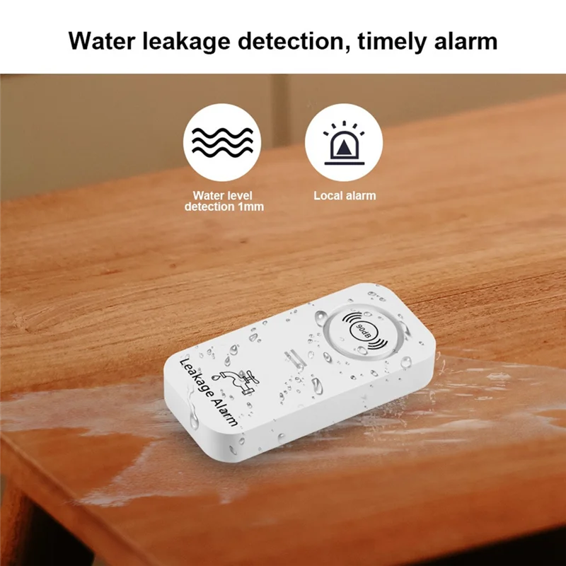 SQPP-Water Sensor 90Db Alarm Water Leak Detector Alert Monitoring Of Leaks And Drip Alarm For Kitchen Bathroom Basemen