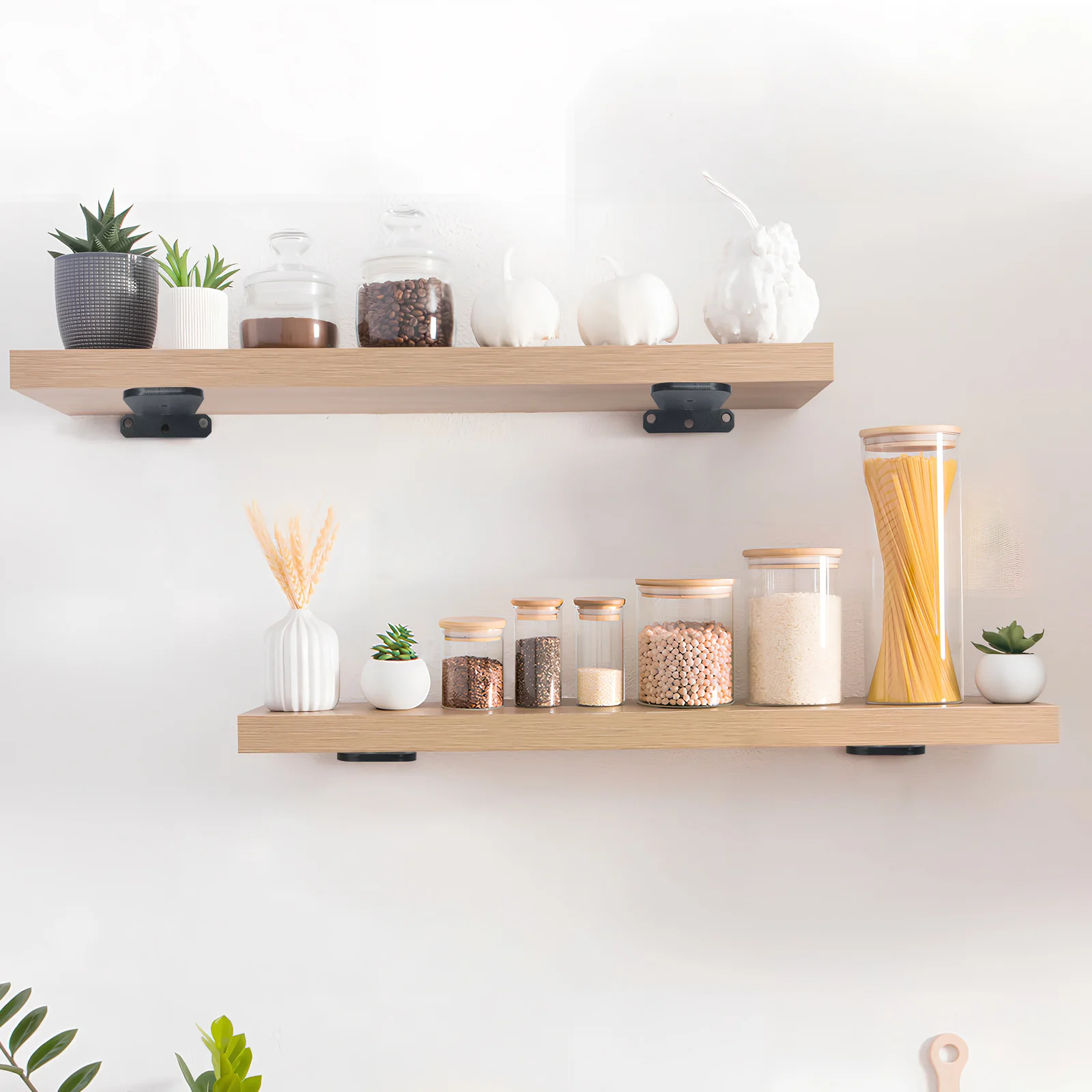 

4 шт. настенные кронштейны для полок, металлические L-образные сверхмощные 6-дюймовые прочные компактные конструкции для кухонь, гостиных, ванных комнат