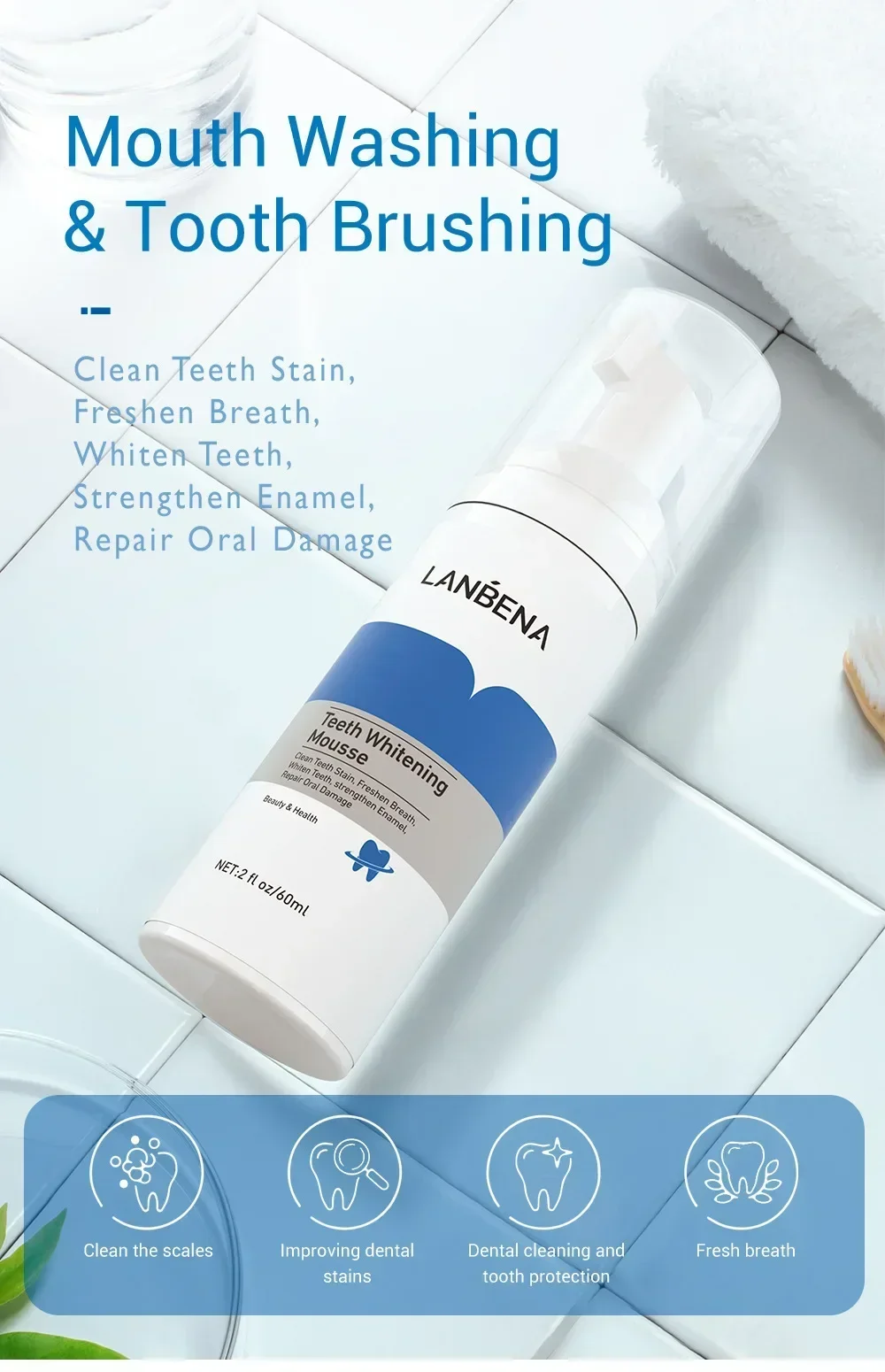 LANBENA Teeth Whitening Mousse 60ml