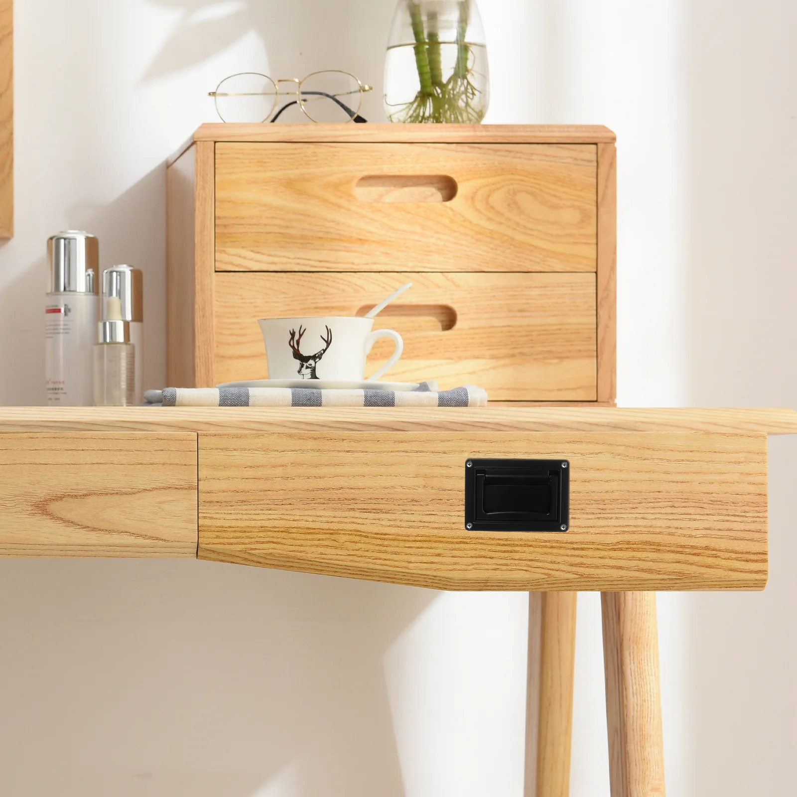 

Zinc Alloy Recessed Door Handle Professional Folding Pocket Handle for Toolbox Drawers Cabinets Durable Low Profile Flush