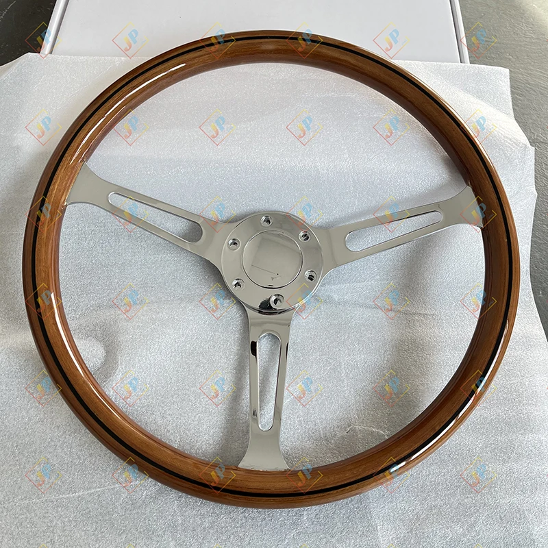 JDM Cars Mahogany Steering Wheel 380mm 15 inch Steering Wheel with Horn Button Modification