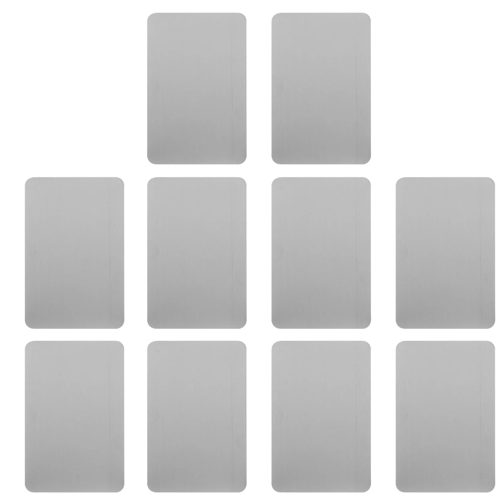 10 шт., деловая пустая двухсторонняя матовая нержавеющая сталь для Diy, безопасный закругленный угол, профессиональная пустая бирка с гравировкой