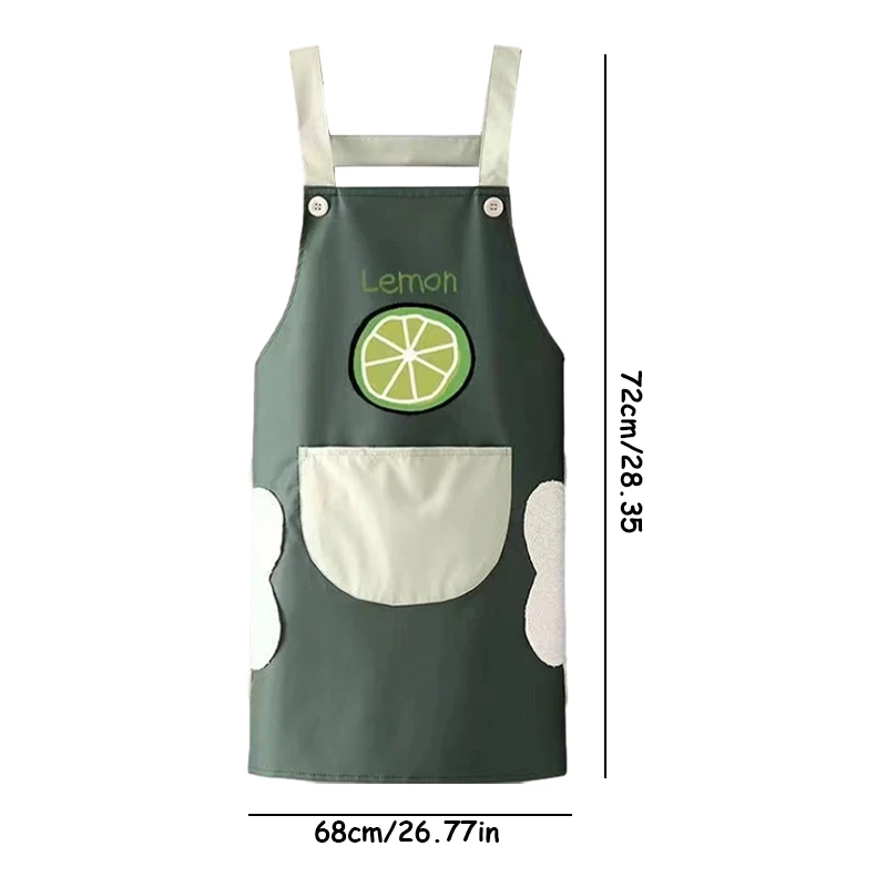 Aprons for household use kitchen waterproofing oil resistance cute cooking work adult aprons  dirt resistance