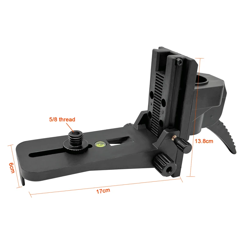

Зажим для монтажного кронштейна 32 мм с наружной резьбой 1/4 "-20 и адаптером 5/8"-11, регулируемый зажим для лазерного уровня с пузырьковым уровнем