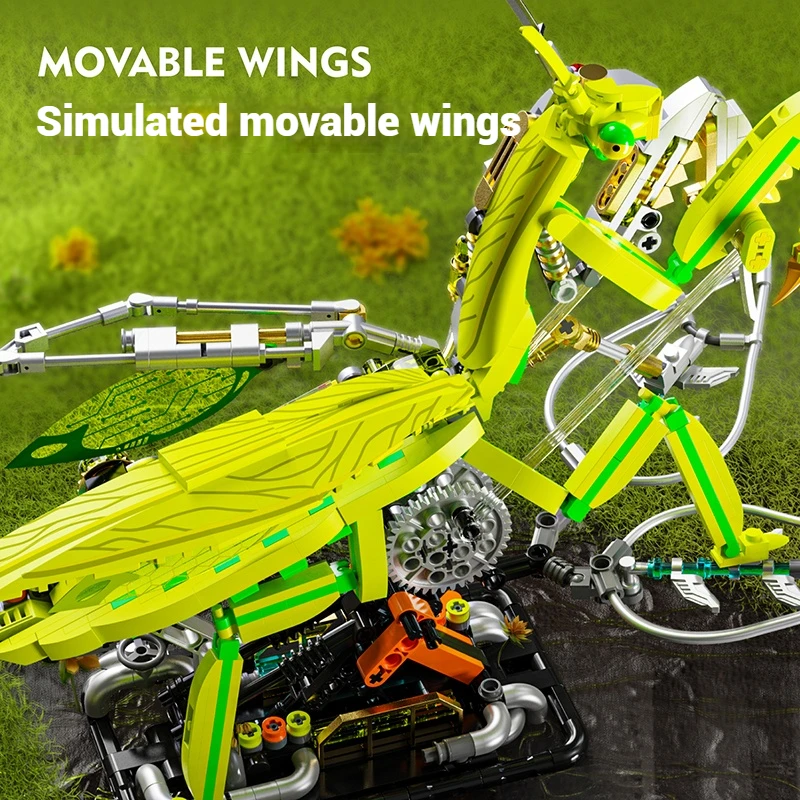 ชุดตัวต่อแมงกานีสแบบกลไก 999 ชิ้น ของตกแต่งรูปแมงกานีส ชุดประกอบแบบจำลองแมลง ของขวัญวันหยุดสำหรับเด็กและผู้ใหญ่