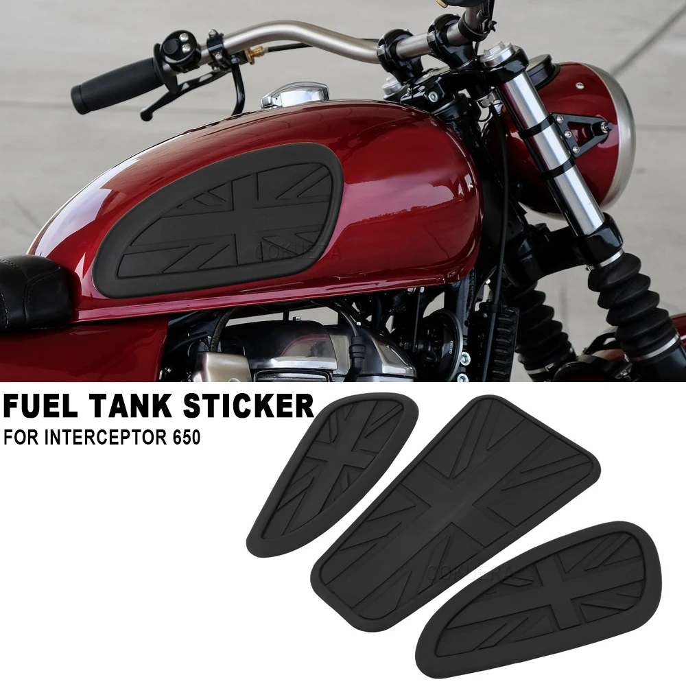 

Motorcycle Accessories Gas Fuel Tank Traction Side Pad Knee Grip Protector 3M Decal For Royal Enfield For Interceptor 650