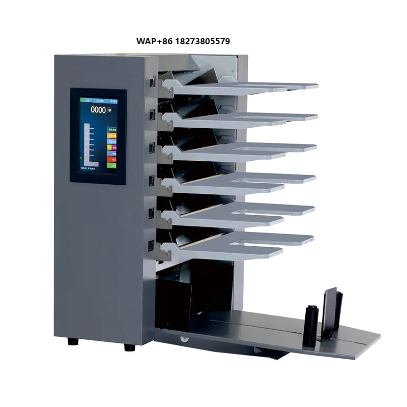 A 3 Size Automatic 6 Box Touch Screen Six Stacks of Paper Finishing Sewing Machine Brochure Maker and Trimmer