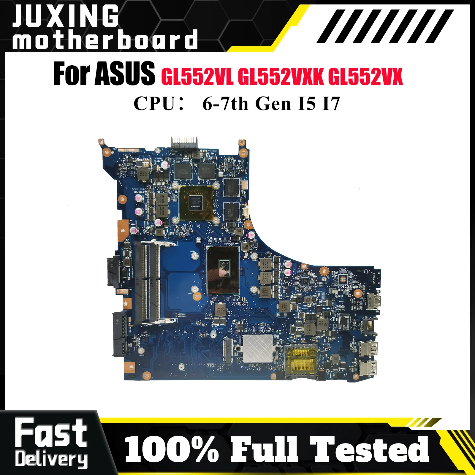 

GL552VW Материнская плата для ноутбука ASUS ROG FX-PRO ZX50V GL552VX GL552V GL552VXK Материнская плата для ноутбука с процессором I5 I7 100% tests OK stk