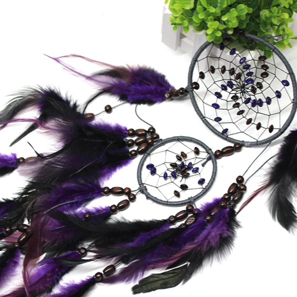 Purple Feather Dream Catcher Feathers Wall Hanging Pendant Home Room Car Decor Craft Ornamentr Office Homestay Decoration Gift