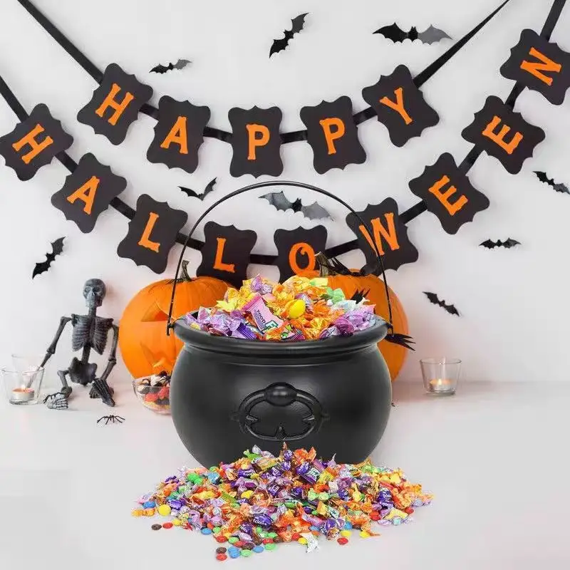 32cm Halloween Pot Black Witch Bucket Black Candy Snacks Storage Bucket Halloween Home Decoration Children's Gift 2026