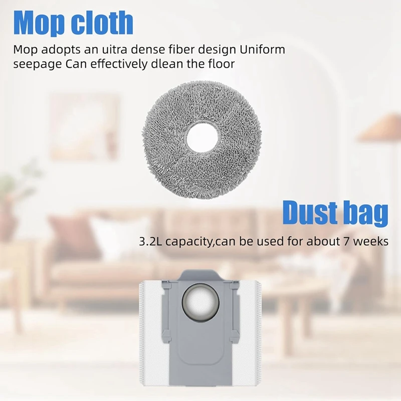 مجموعة ملحقات لقطع غيار المكنسة الكهربائية الروبوتية Saros 10R-A69M