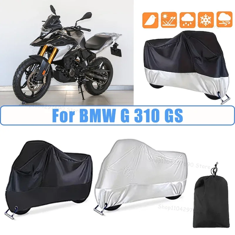 210D Oxford Motorcycle Cover Waterproof All Season UV Protection For BMW G 310 GS Anti-Tear Windproof Motorbike Cover