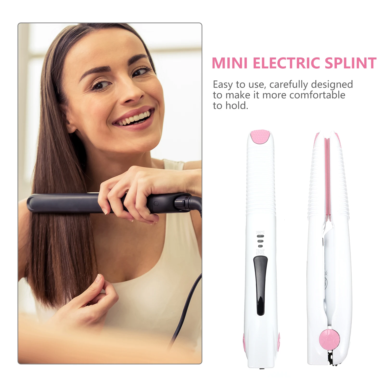 

3 Temperature Cordless Straightener Curler Rechargeable Usb Compact Travel Hair Styling Tool Wireless Small Hair Dryer For Home